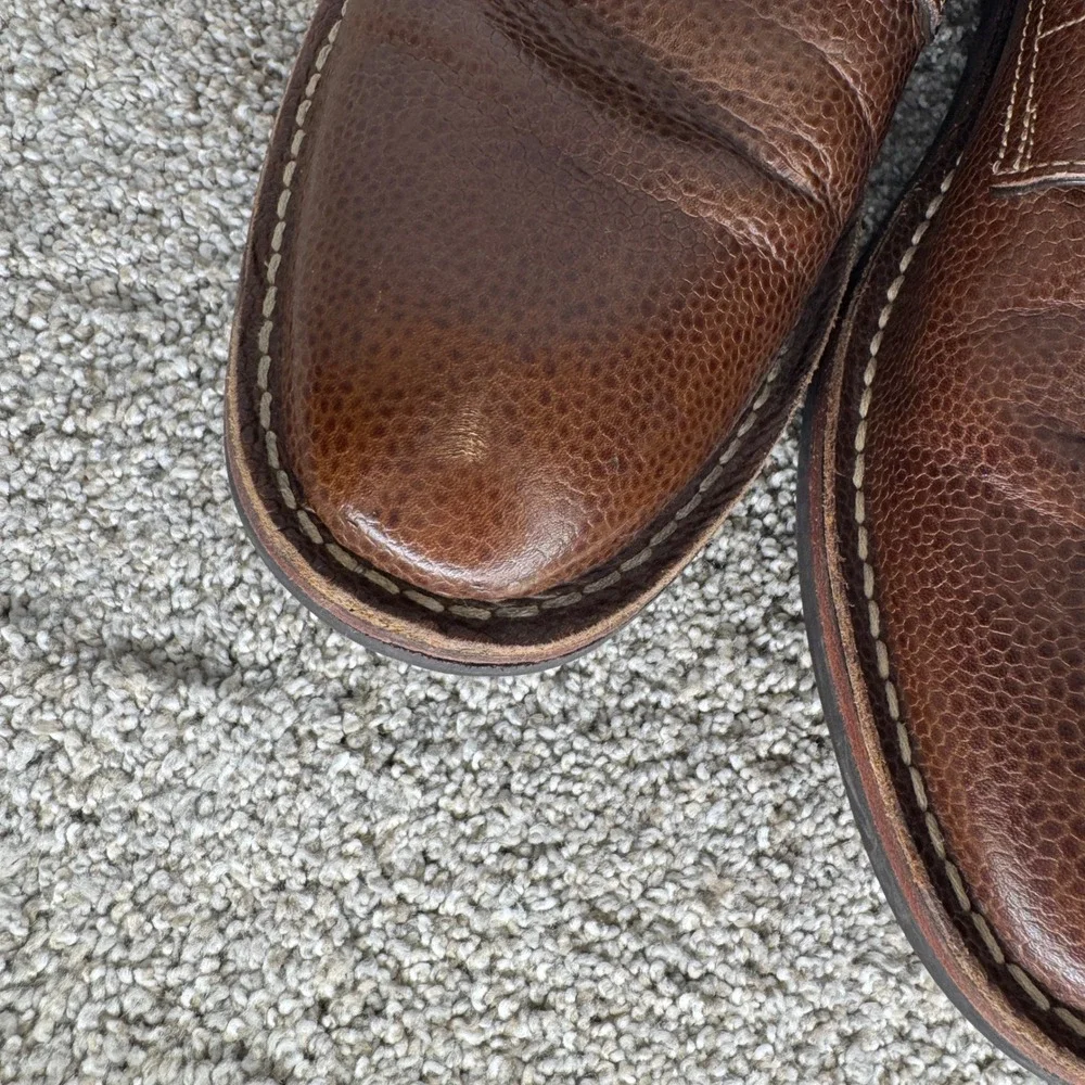 Cole Haan Mens 10.5M Brown‎ Pebbled Leather Derby Shoes Lace Up Oxfords Casual